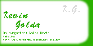 kevin golda business card